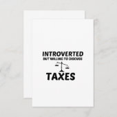 STEUERN EINGEFÜHRT, ABER BEREIT ZU DISKUTIEREN DANKESKARTE (Vorne/Hinten)