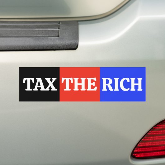Steuern für Reiche Autoaufkleber (Auf Auto)