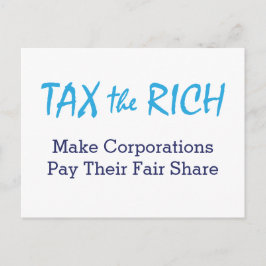 Steuern für Reiche Postkarte
