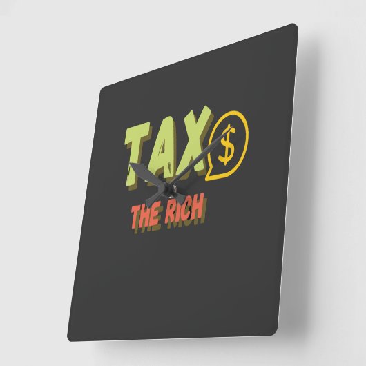 Steuern für Reiche Quadratische Wanduhr (Winkel)