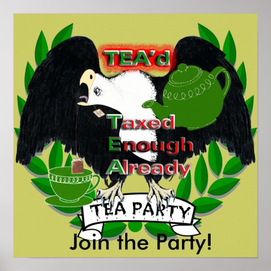 Steuern genug bereits TEA'd Poster (Vorne)