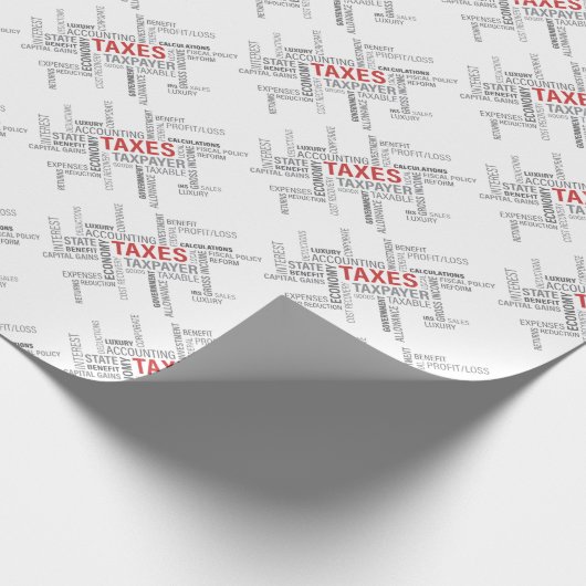 "Steuern" Geschenkpapier (Ecke)
