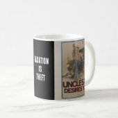 Steuern ist Diebstahl Kaffeetasse (VorderseiteRechts)