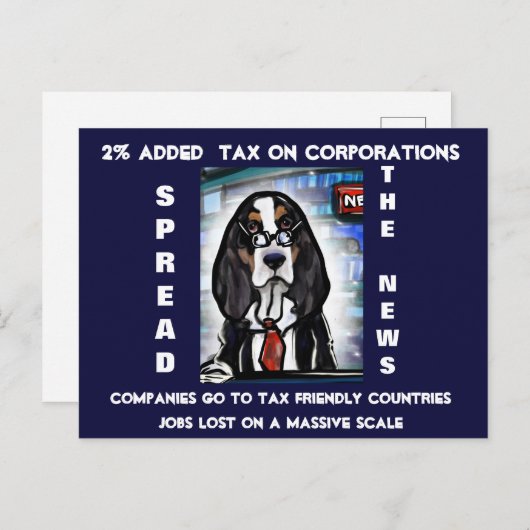 STEUERN POSTKARTE (Vorne/Hinten)