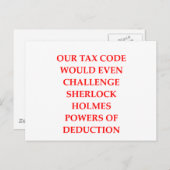 Steuern Postkarte (Vorne/Hinten)