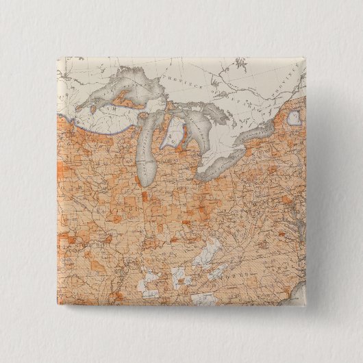 Steuern pro Kopf, Statistischer US-Lithograph Button (Vorderseite)