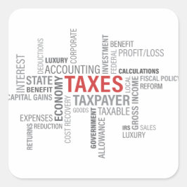 "Steuern" Quadratischer Aufkleber