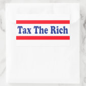 Steuern Sie die Reichen! Rechteckiger Aufkleber (Tasche)