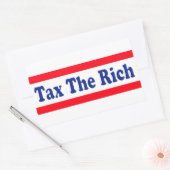 Steuern Sie die Reichen! Rechteckiger Aufkleber (Umschlag)