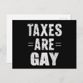 Steuern sind schwul postkarte (Vorne/Hinten)