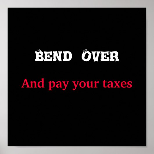 Steuerplakat Poster (Vorne)