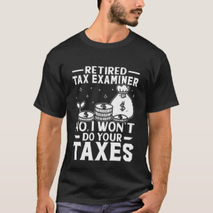Steuerprüfer mit einer erneuten Prüfung wird Ihre T-Shirt
