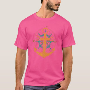 Steuerrad Segelboot Anker Segler Skipper Segel T-Shirt