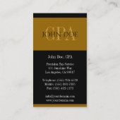 STEUERRECHNER S STEUERBAR CPA D Gold Visitenkarte (Rückseite)