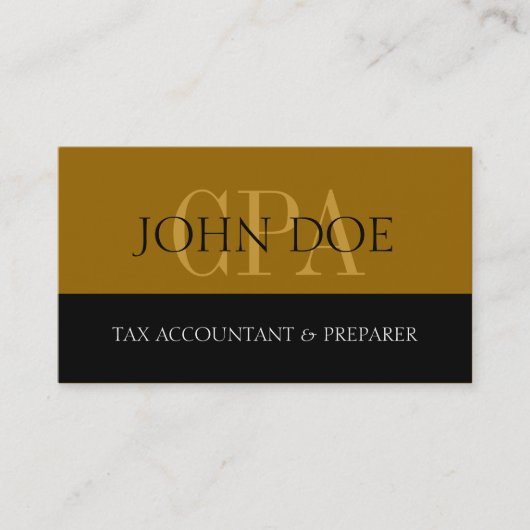STEUERRECHNER S STEUERBAR CPA D Gold Visitenkarte (Vorderseite)