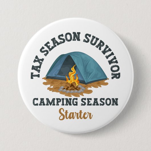 Steuersaison Überlebende, Camping Saison Starter Button (Vorderseite)