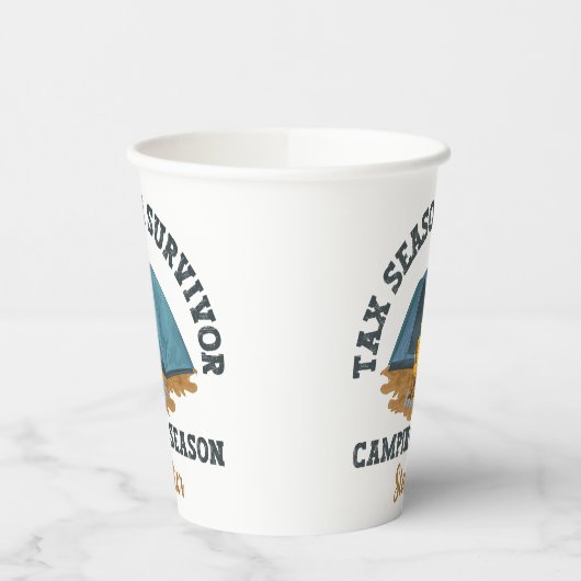 Steuersaison Überlebende, Camping Saison Starter Pappbecher (Links)