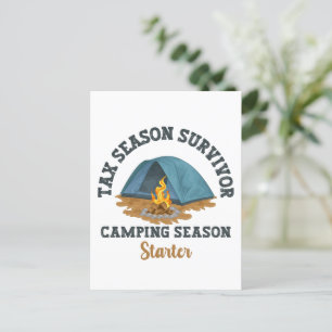 Steuersaison Überlebende, Camping Saison Starter Postkarte