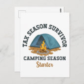Steuersaison Überlebende, Camping Saison Starter Postkarte (Vorne/Hinten)