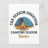 Steuersaison Überlebende, Camping Saison Starter Postkarte (Vorderseite)