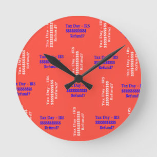 Steuertag runde wanduhr
