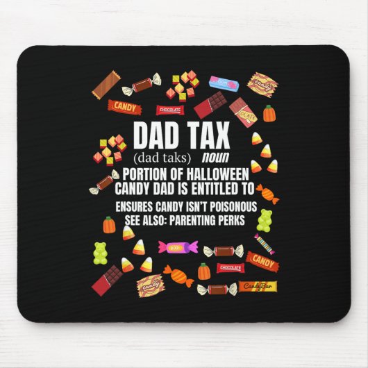 Steuertrick oder Treat Candy Funny Sarcastic Hallo Mousepad (Vorne)