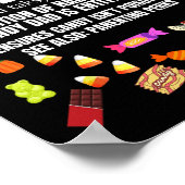 Steuertrick oder Treat Candy Funny Sarcastic Hallo Poster (Ecke)