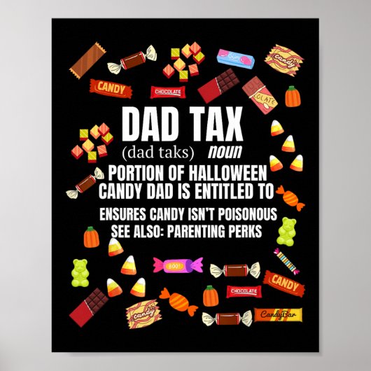 Steuertrick oder Treat Candy Funny Sarcastic Hallo Poster (Vorne)
