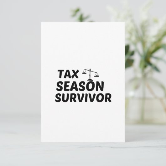 STEUERÜBERLEBUNG DANKESKARTE (Stehend Vorderseite)