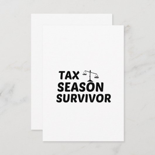 STEUERÜBERLEBUNG DANKESKARTE (Vorne/Hinten)