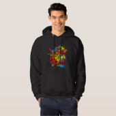 Steuerung aller Dinge Videospiel-Controller-Farbe Hoodie (Vorne ganz)