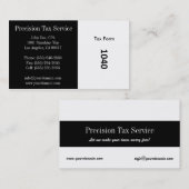 Steuervorbereitung B/W Streifen Visitenkarte (Vorne/Hinten)