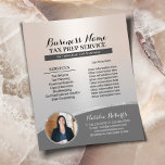 Steuervorbereitung Beratung Elegant Silver Flyer<br><div class="desc">Foto Flyer der Steuervorbereitung Company Consulting Service.</div>