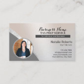 Steuervorbereitung Beratung Silver Foto Visitenkarte (Vorderseite)