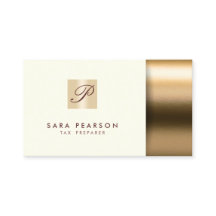 Steuervorbereitung Elegante Gold Monogram Business