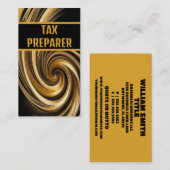 Steuervorbereitung Golden Swirl Elegant Visitenkarte (Vorne/Hinten)