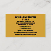 Steuervorbereitung Golden Swirl Elegant Visitenkarte (Rückseite)