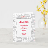 Steuervorbereitung Karte (Gelbe Blume)