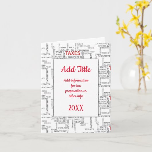 Steuervorbereitung Karte (Gelbe Blume)