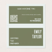 Steuervorbereitung QR geklappt Visitenkarten (Außenseite Aufgefaltet)