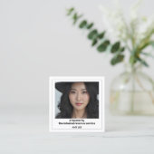 Steuervorbereitung - QR und Foto Quadratische Visitenkarte (Stehend Vorderseite)