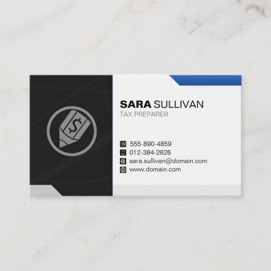 Steuervorbereitung Steuern Finanzen Dollar Pen Ico Visitenkarte (Vorderseite)