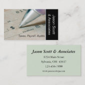 Steuervorbereitung und Wirtschaftsprüfer Visitenkarte (Vorne/Hinten)