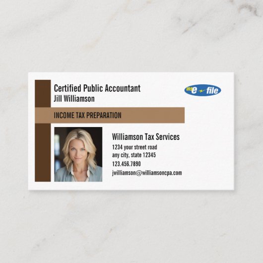 Steuervorbereitung Visitenkarte (Vorderseite)