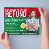 Steuervorbereitung (Vorbereitung) Erstattung Flyer (Hand)