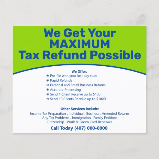 Steuervorbereitung (Vorbereitung) Flyer (Hinten)