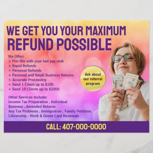 Steuervorbereitung (Vorbereitung) Flyer (Hinten)