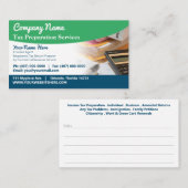 Steuervorbereitung (Vorbereitung) Visitenkarte (Vorne/Hinten)