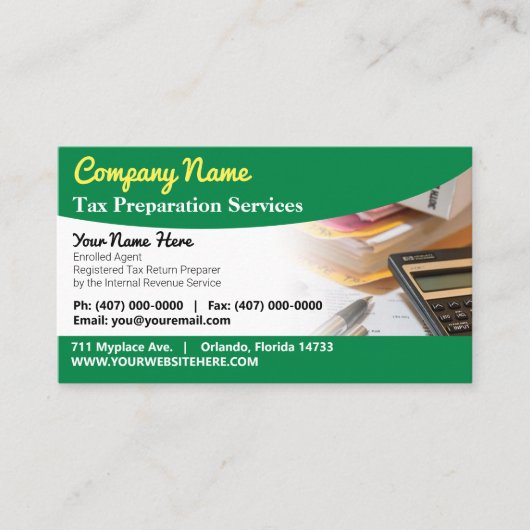 Steuervorbereitung (Vorbereitung) Visitenkarte (Vorderseite)