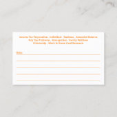 Steuervorbereitung (Vorbereitung) Visitenkarte (Rückseite)